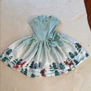 Girls mint green Christmas dress